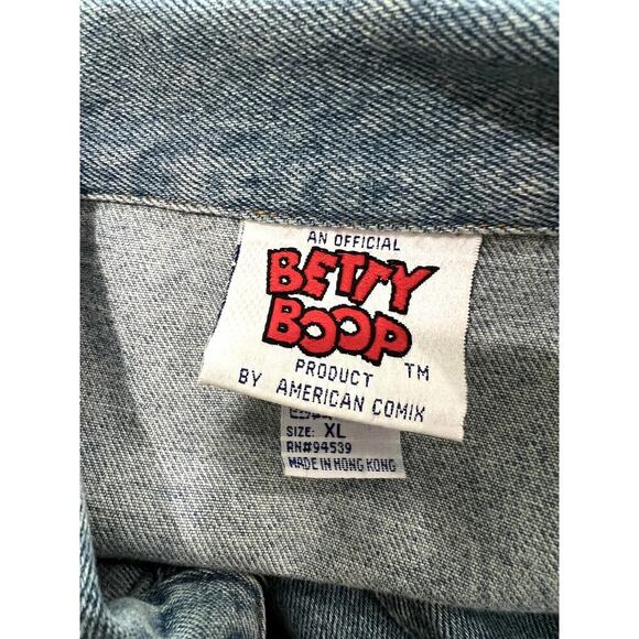 Betty Boop 1996 Vintage Denim Women's Jacket Size XL - Picture 2 of 6